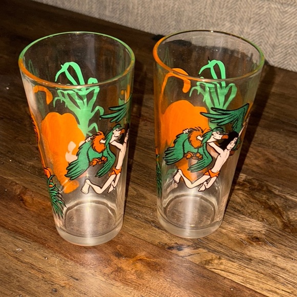 VTG Pepsi/The Jungle Book/Walt Disney World Themed Glasses Set of 2 SHERE KAHN - Picture 7 of 11